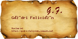 Gödri Felicián névjegykártya